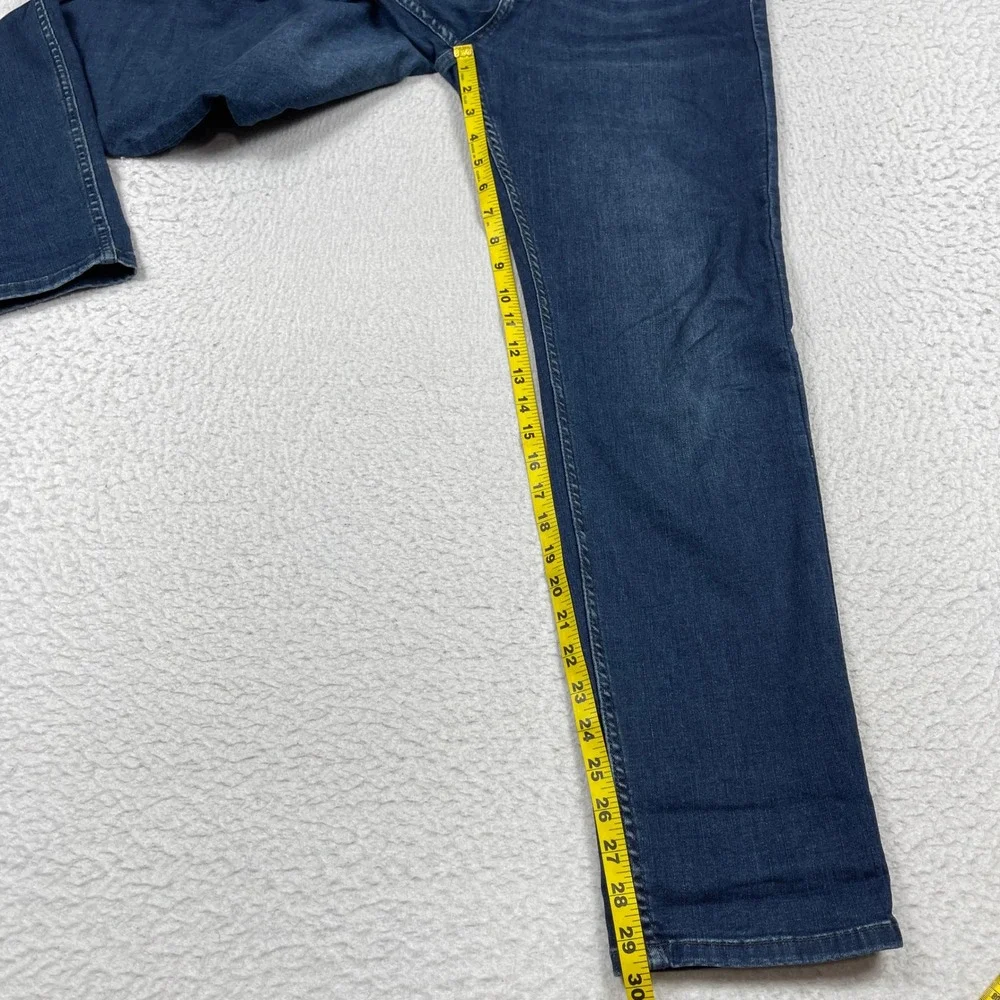 Mugsy Jeans Slim Fit Mens 33x30 Blue Dark Wash Stretch Denim MFLX2SFU Casual